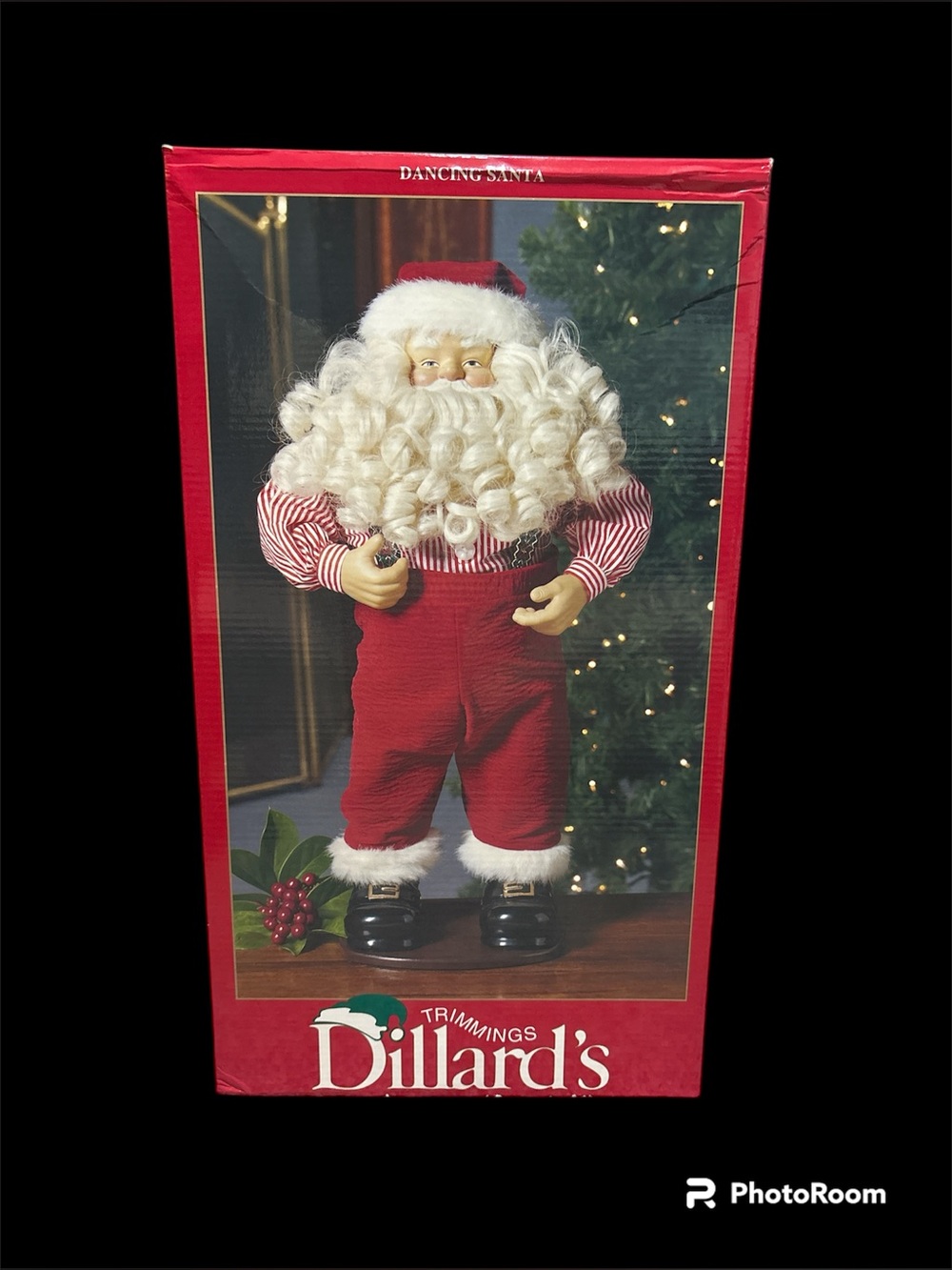 Vintage Jingle Bell Rock Santa Animated Dancing Musical 16" Dillards 1998